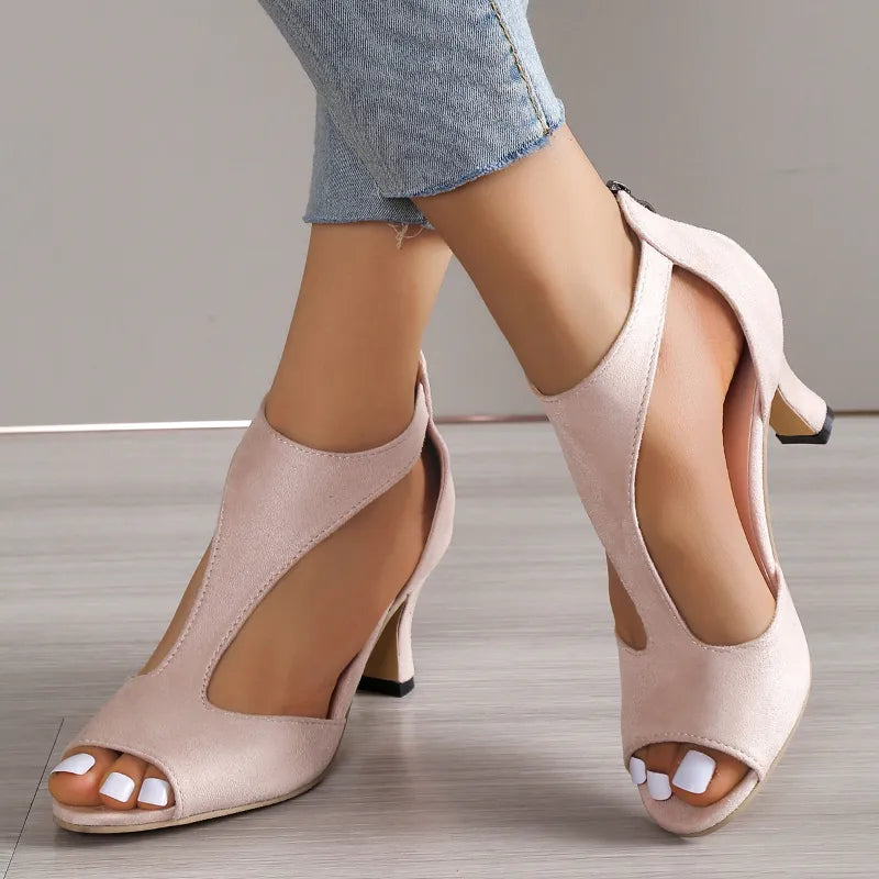 Leather High Heels