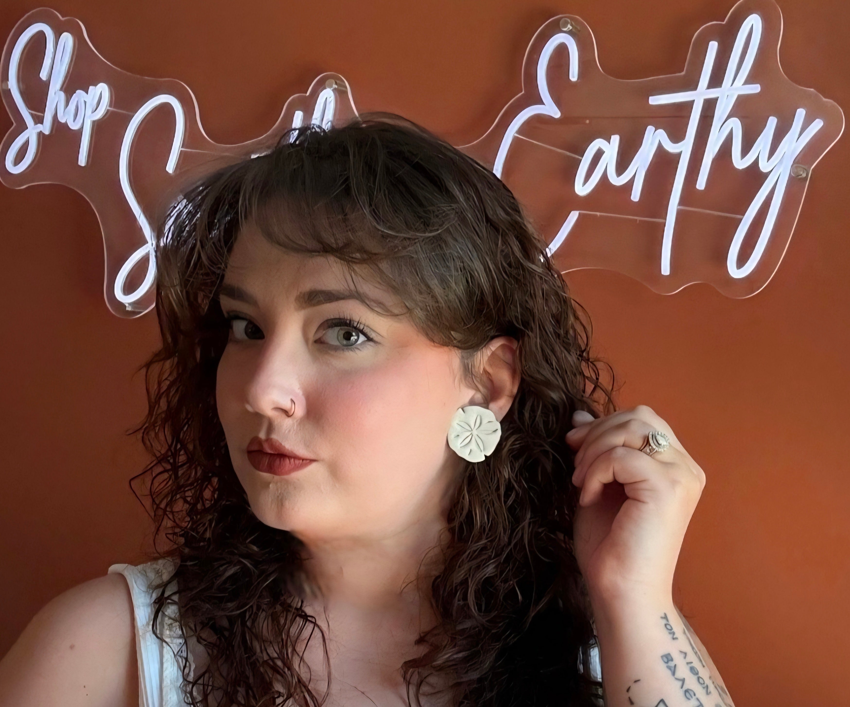 Sand Dollar Statement Studs
