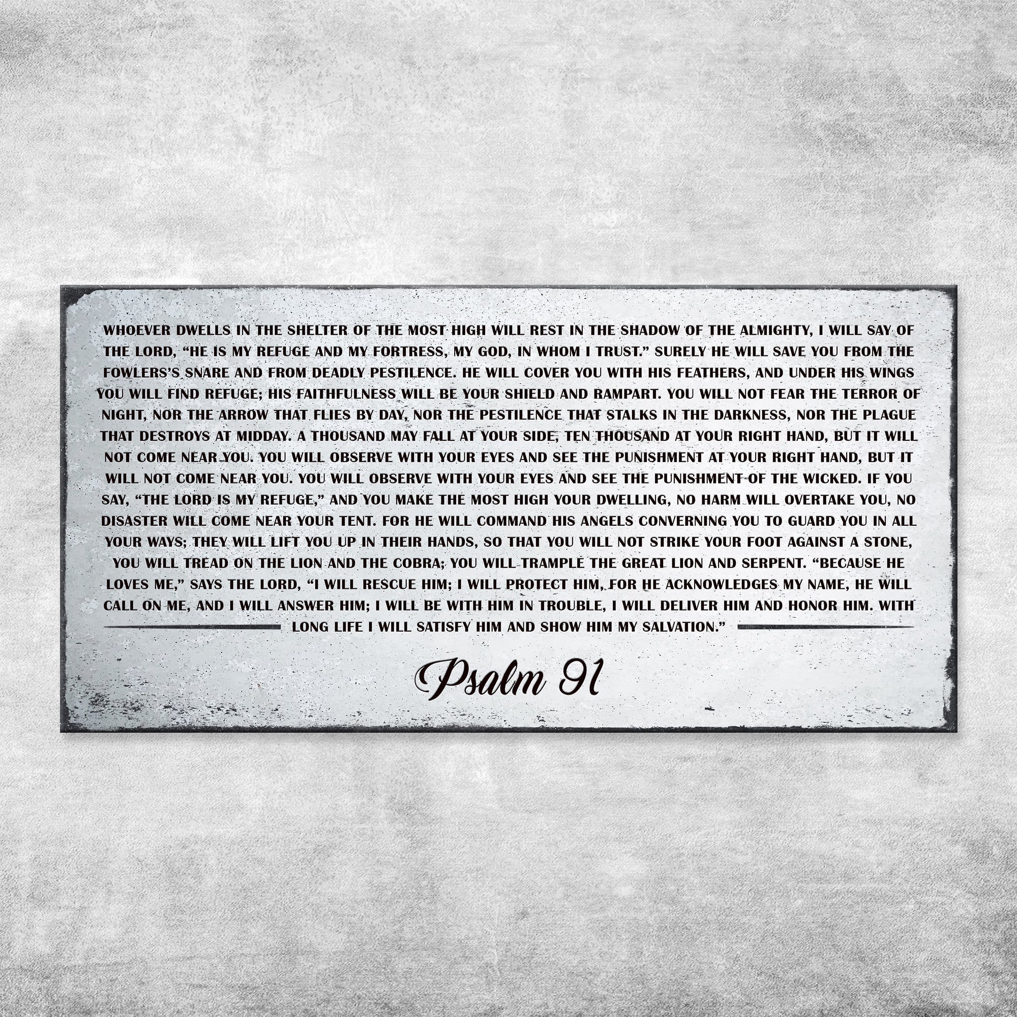 Psalm 91: 'Whoever Dwells in the Shelter of the Most High' Sign