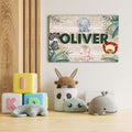 Personalized Safari Kids Room Sign