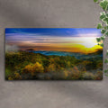 Foggy Appalachian Mountain At Sunrise Canvas Wall Art
