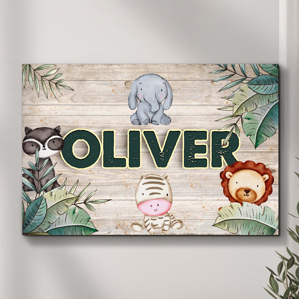Personalized Safari Kids Room Sign