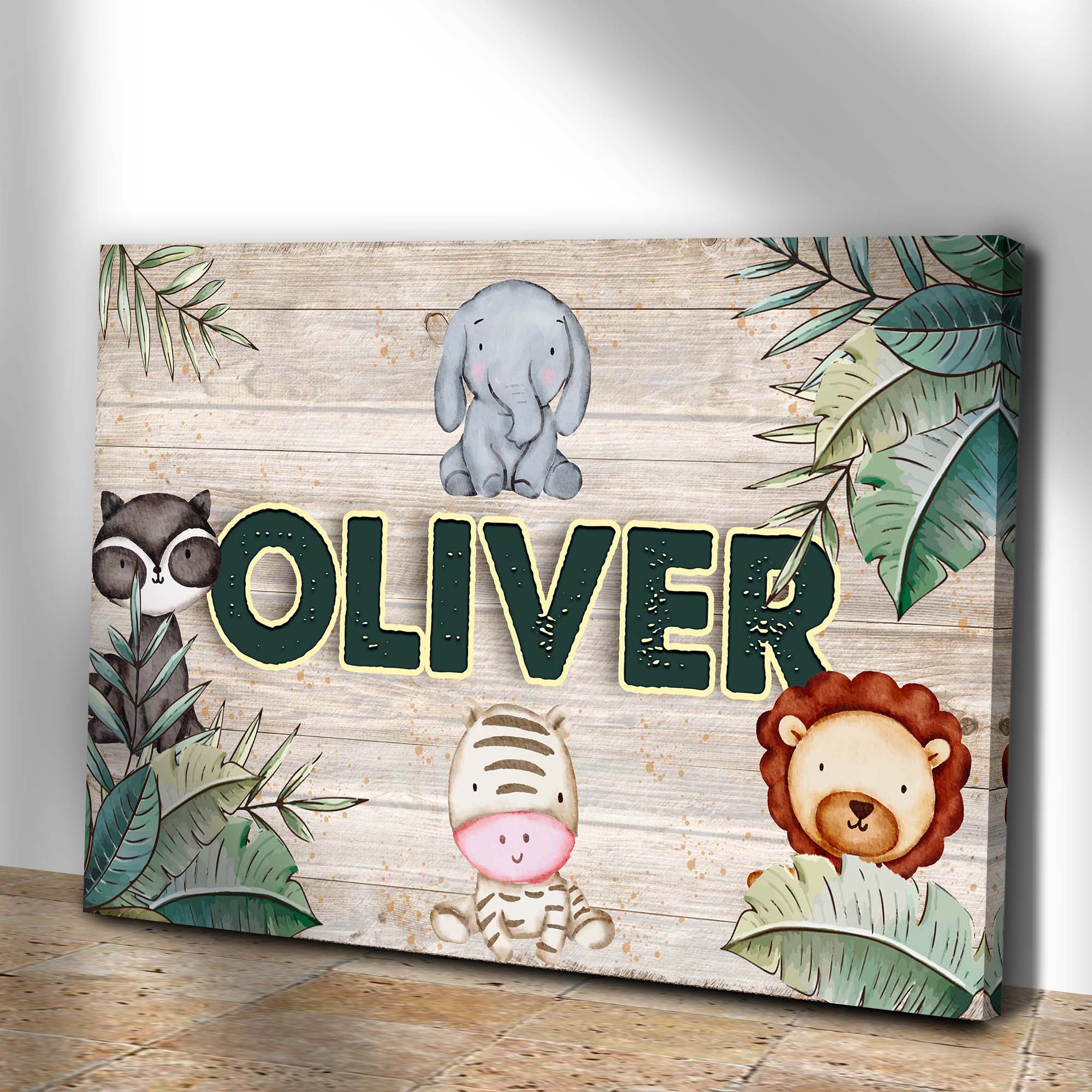 Personalized Safari Kids Room Sign