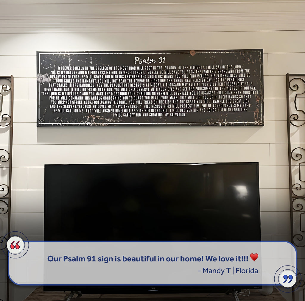 Psalm 91: 'He Is My Refuge' Sign