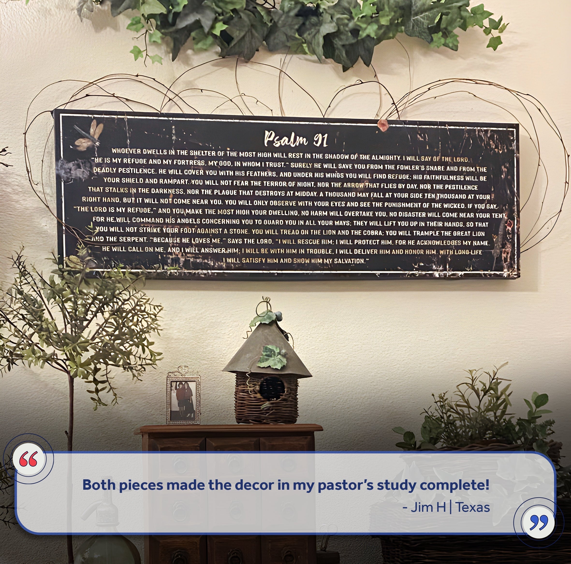 Psalm 91: 'He Is My Refuge' Sign