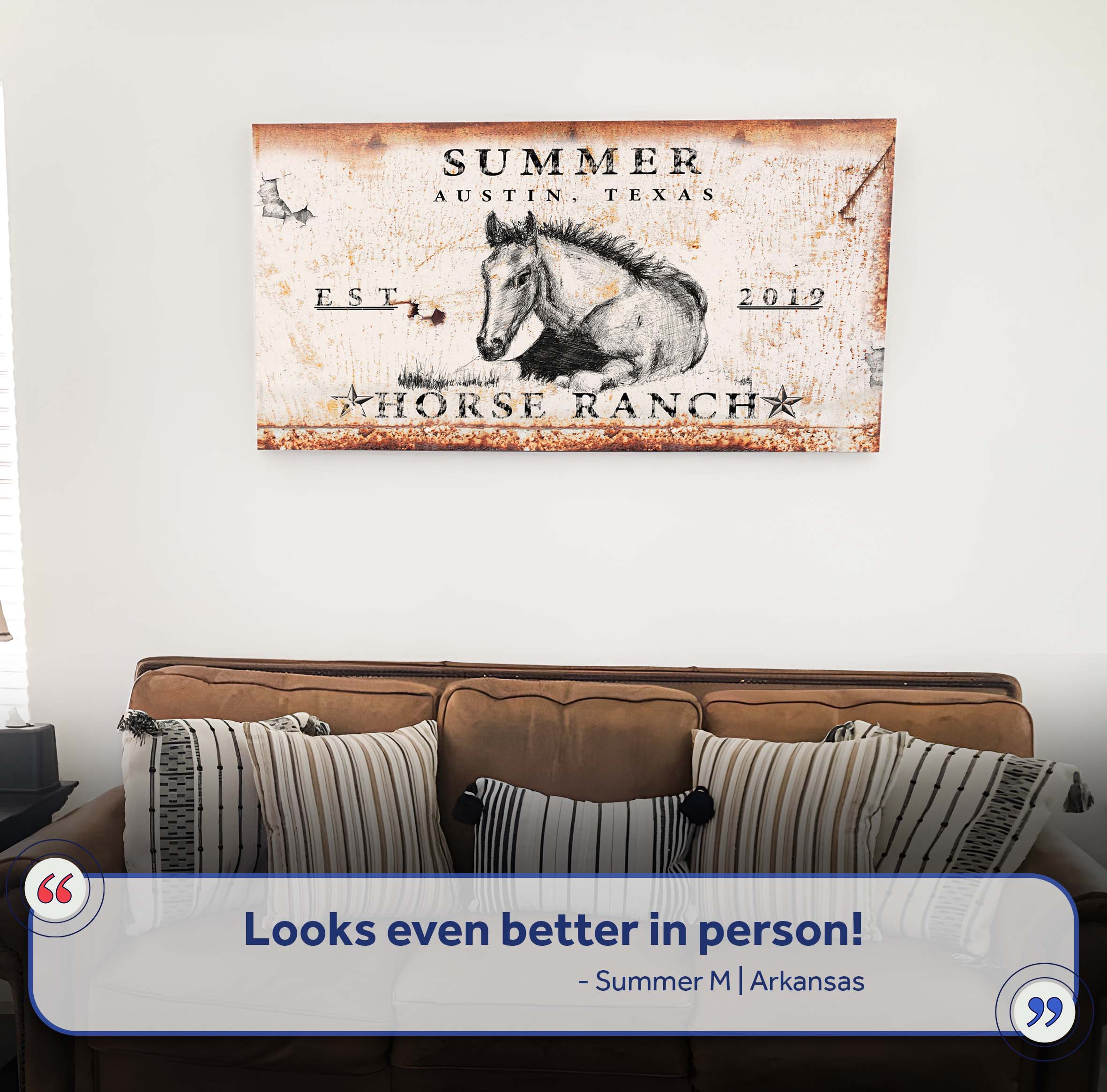 Rustic Horse Ranch Sign IV