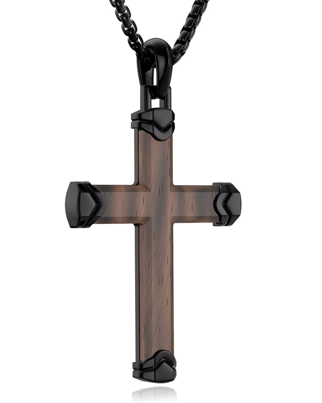 Men's Ebony Wood Cross Pendant