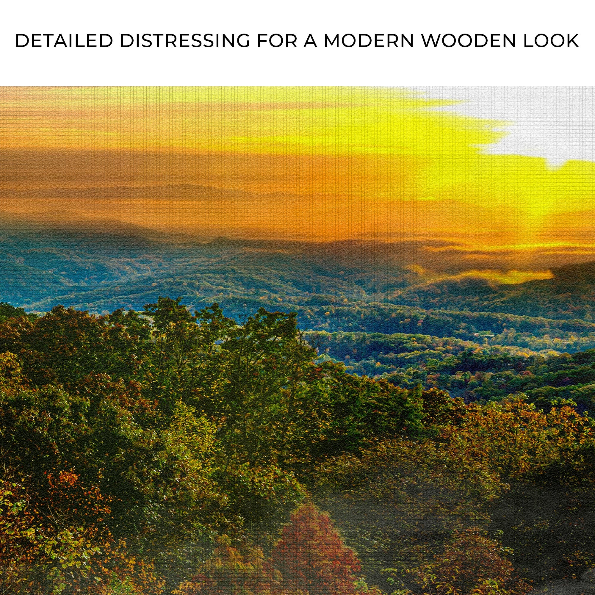 Foggy Appalachian Mountain At Sunrise Canvas Wall Art