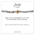 Faith Over Fear Cloudy Quartz Faceted Bracelet
