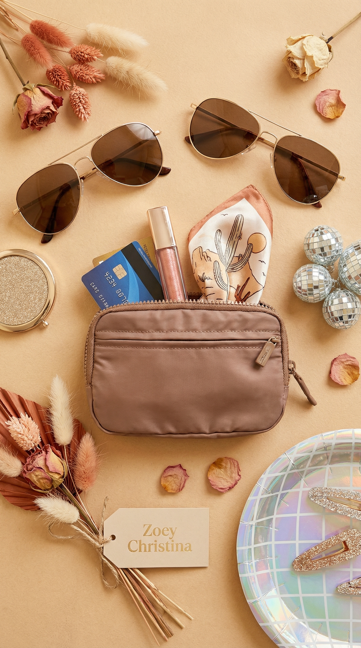 Convertible Crossbody & Wristlet Wallet Bag