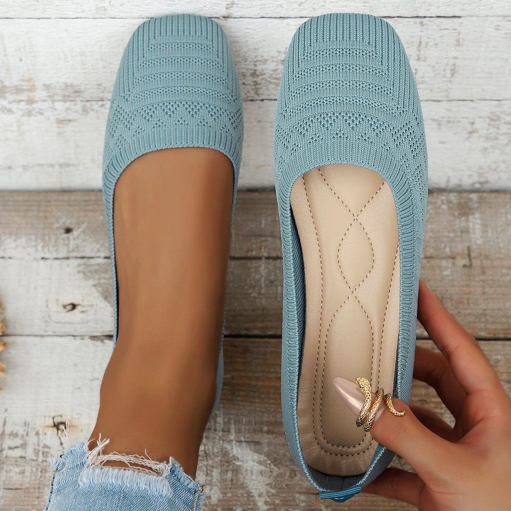 Women’s Breathable Knitted Slip-On Shoes