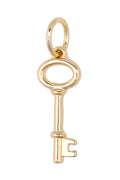 Vintage Key Charm in Shiny Gold