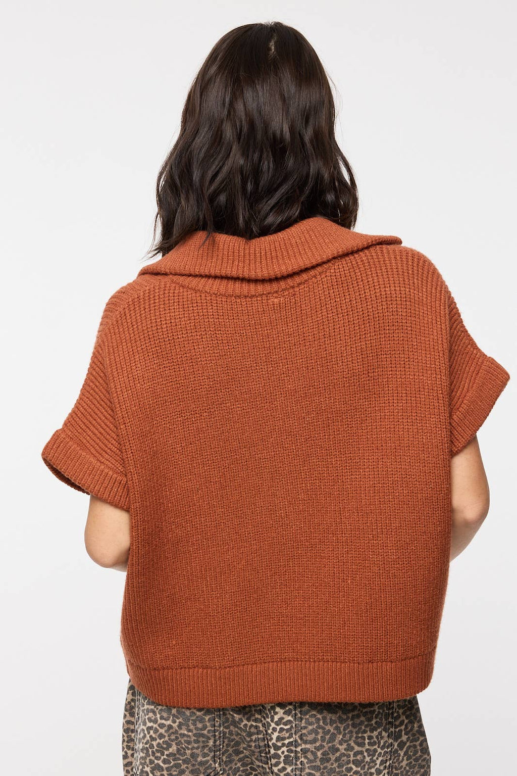 Rust Half-Zip Sweater