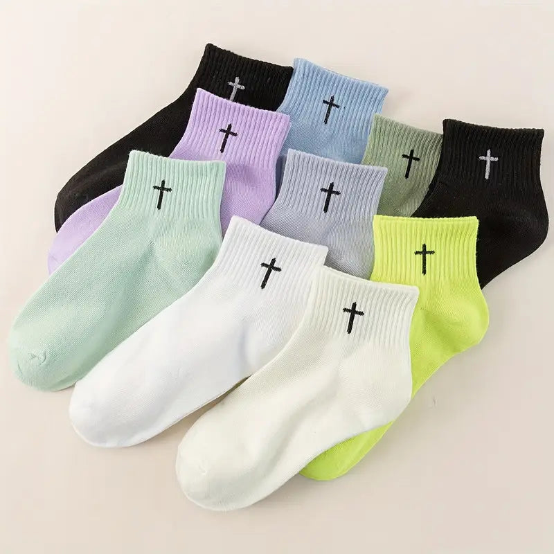 Cross Socks - Quarter Crew Christian Socks