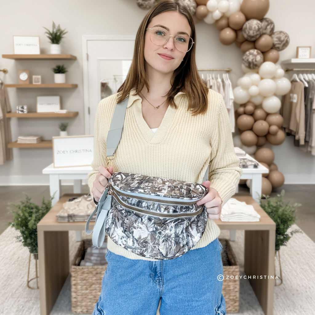 Chic & Spacious Checkered or Camo Crossbody Bag