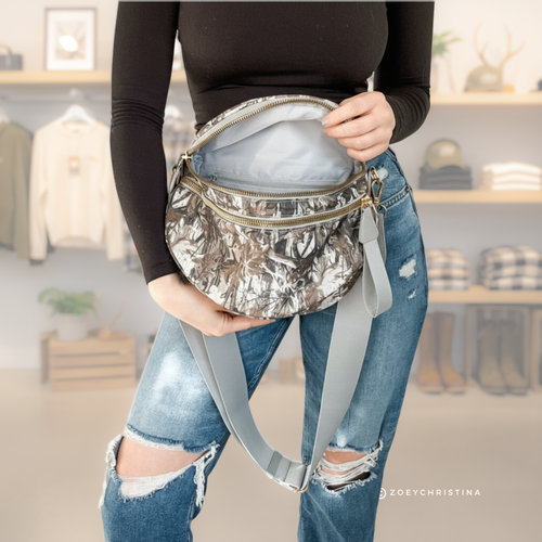 Chic & Spacious Checkered or Camo Crossbody Bag