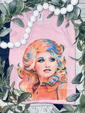 Retro Colorful Dolly Graphic Tee - Petal Pink T-Shirt