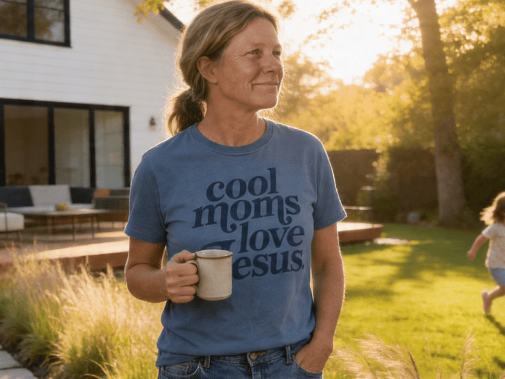 Cool Moms Love Jesus Graphic Tee