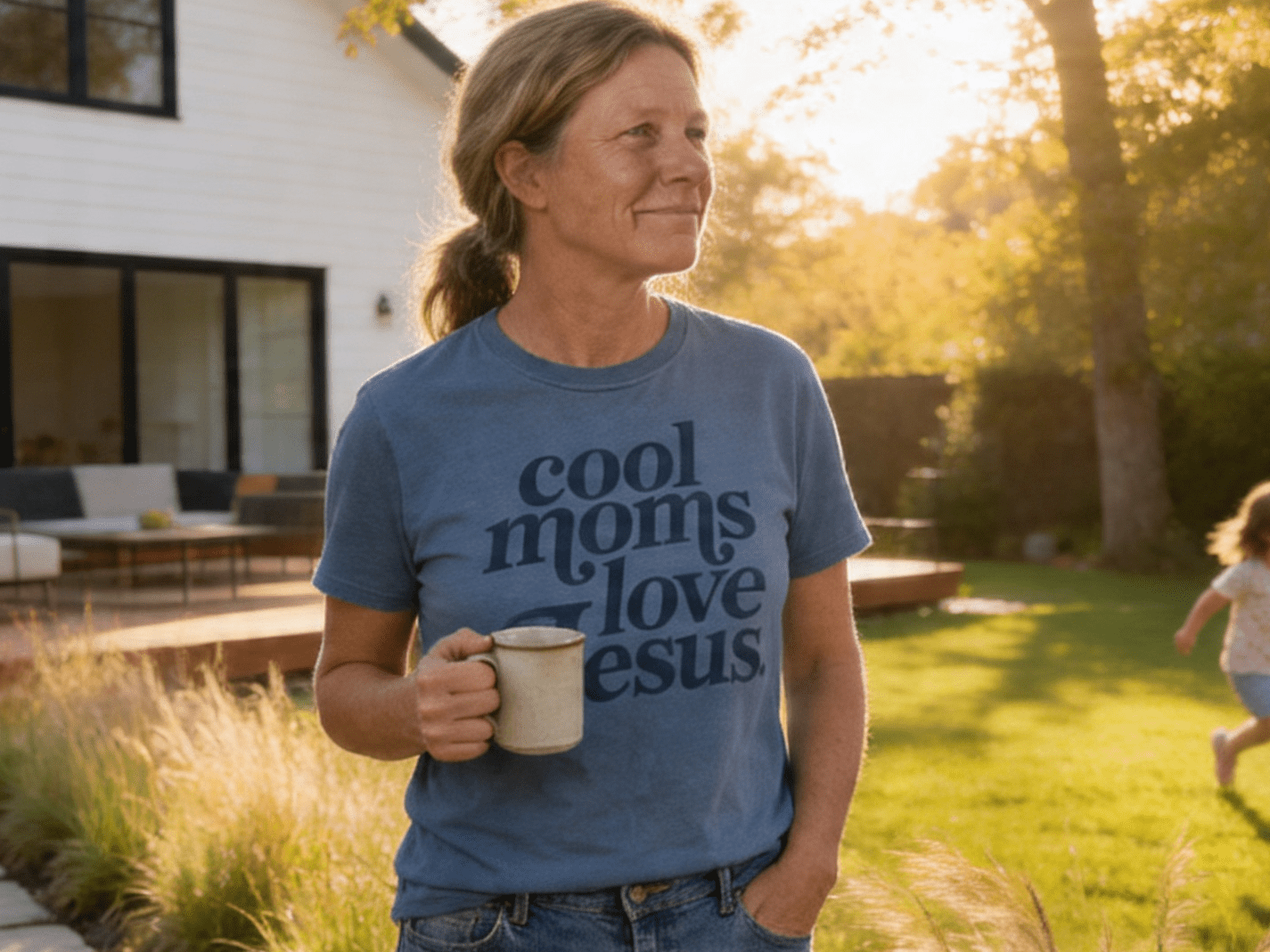 Cool Moms Love Jesus Graphic Tee