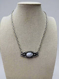 Faux White Buffalo Bar Necklace - 18 inch + 3