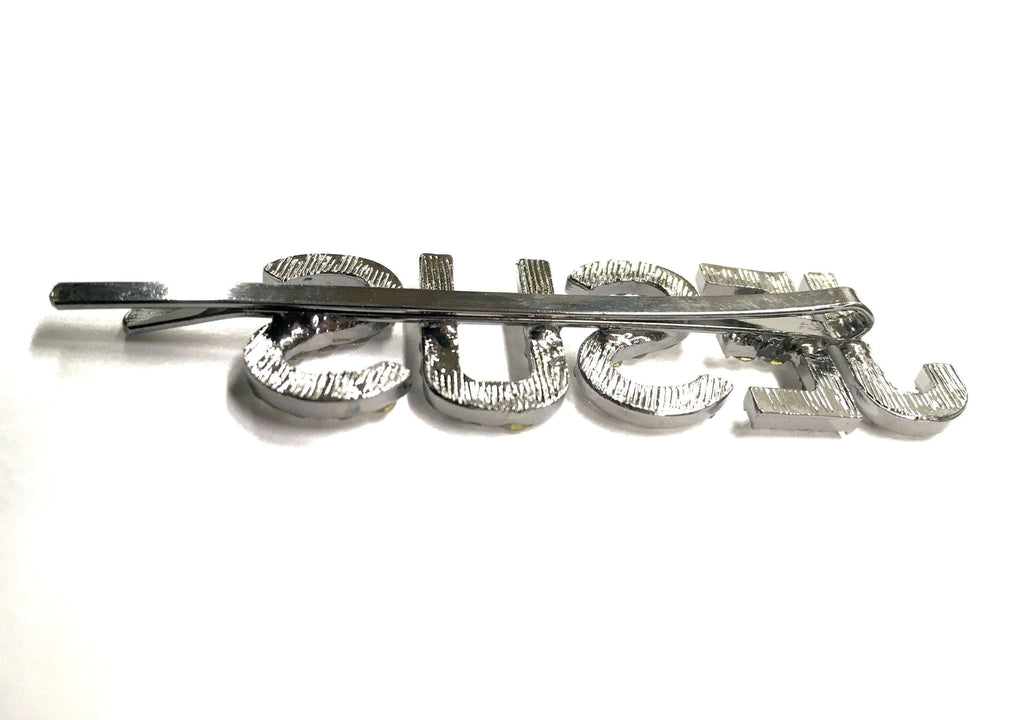 Jesus Bling Bobby-Pin Style Designer Silver Hair Clip