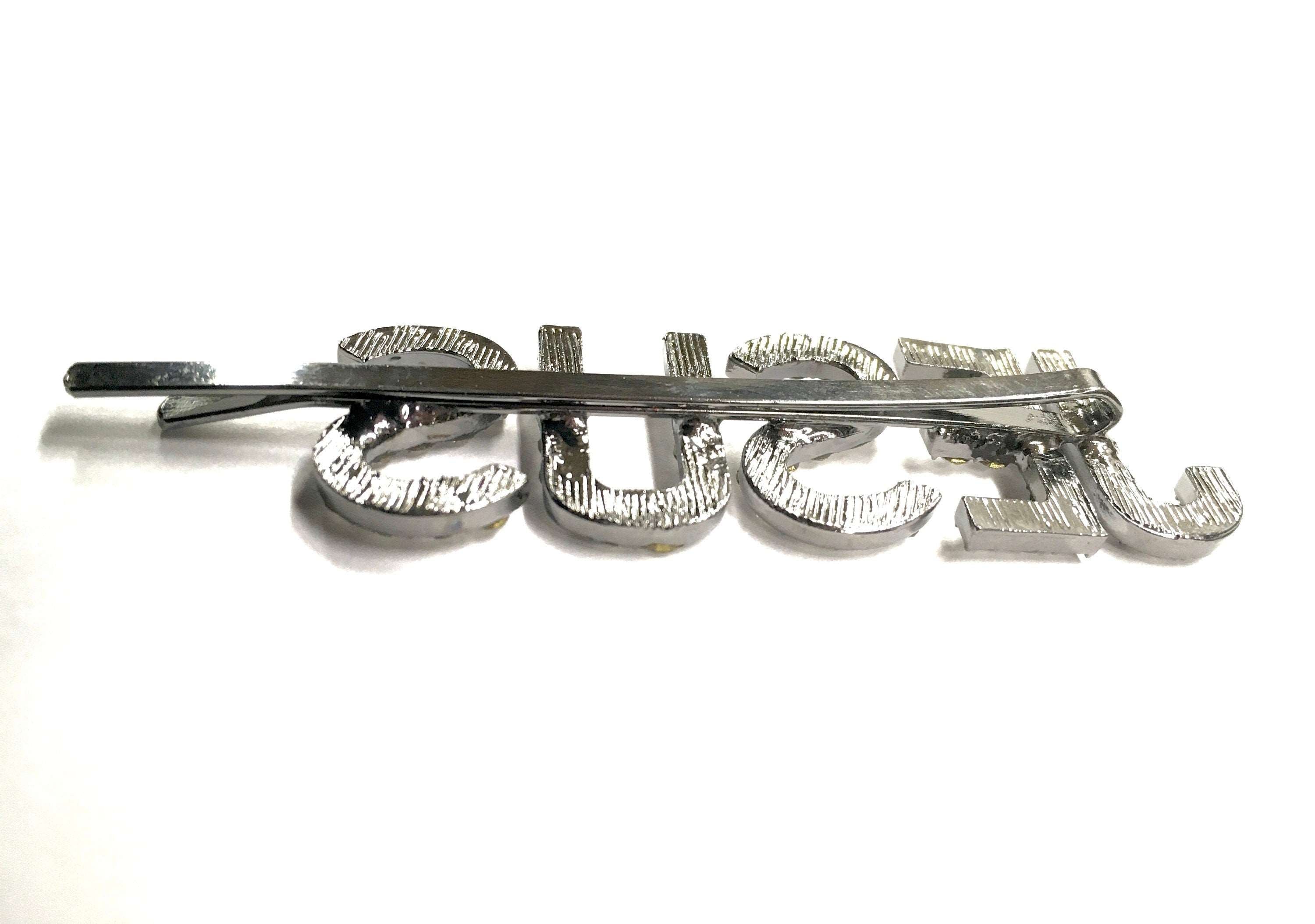 Jesus Bling Bobby-Pin Style Designer Silver Hair Clip