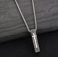 Textured Cross Weathered & Hammered Necklace for Men