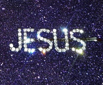 Jesus Bling Bobby-Pin Style Designer Silver Hair Clip
