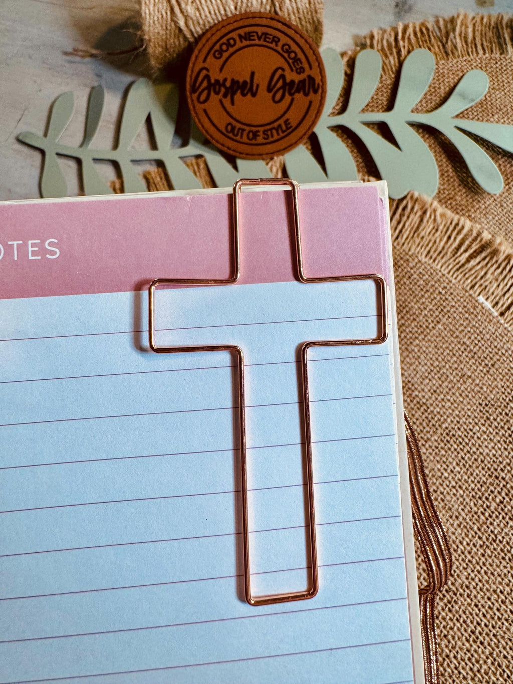 Large Cross Paperclip Bookmark