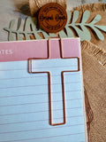 Large Cross Paperclip Bookmark