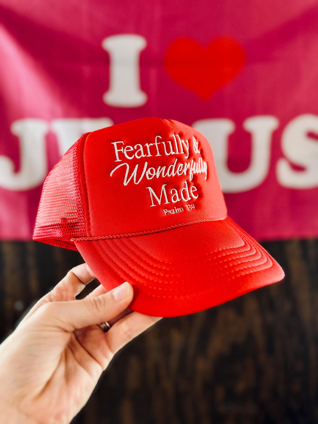 Fearfully And Wonderfully Made Embroidered Foam Trucker Hat