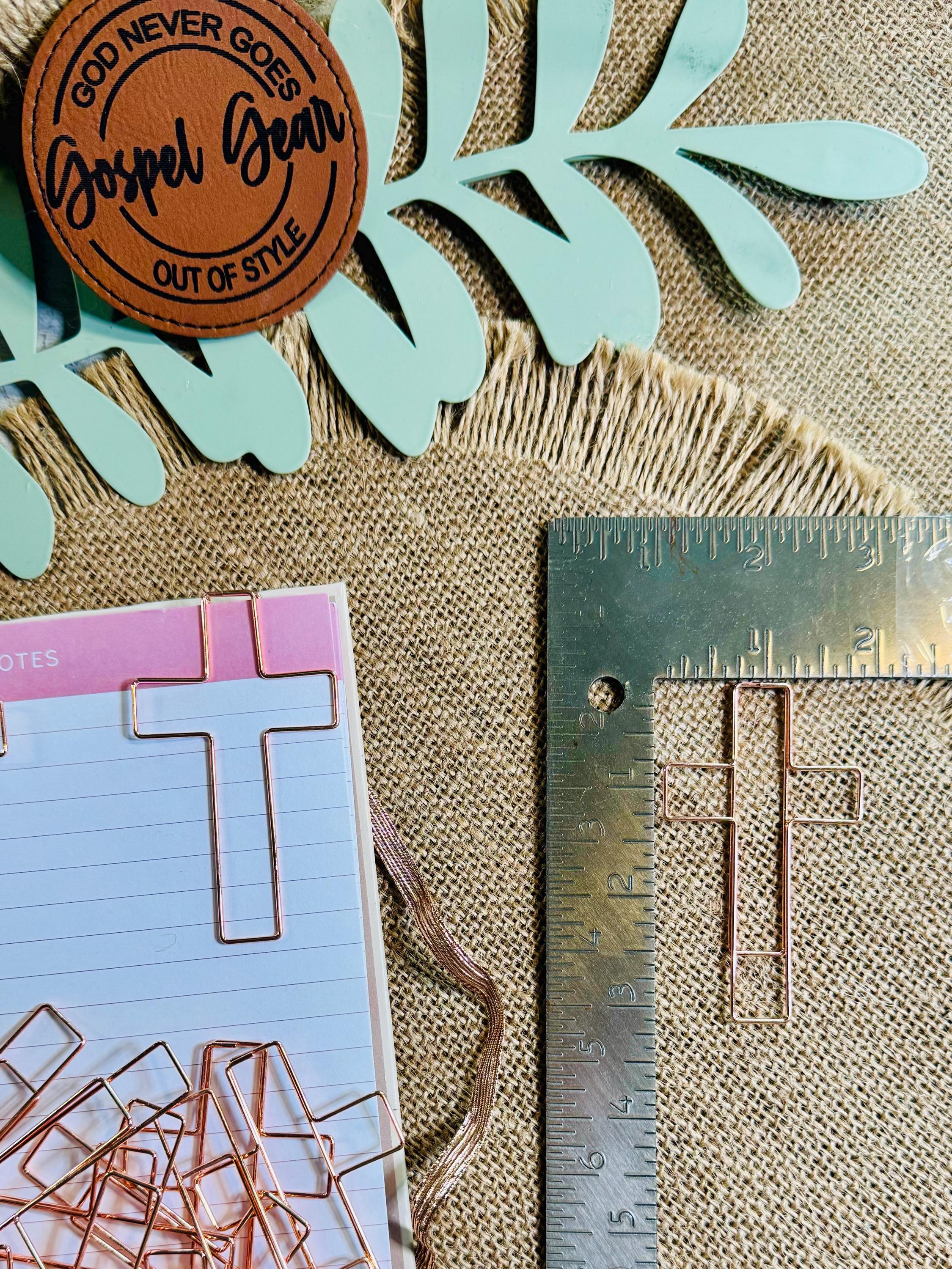 Large Cross Paperclip Bookmark