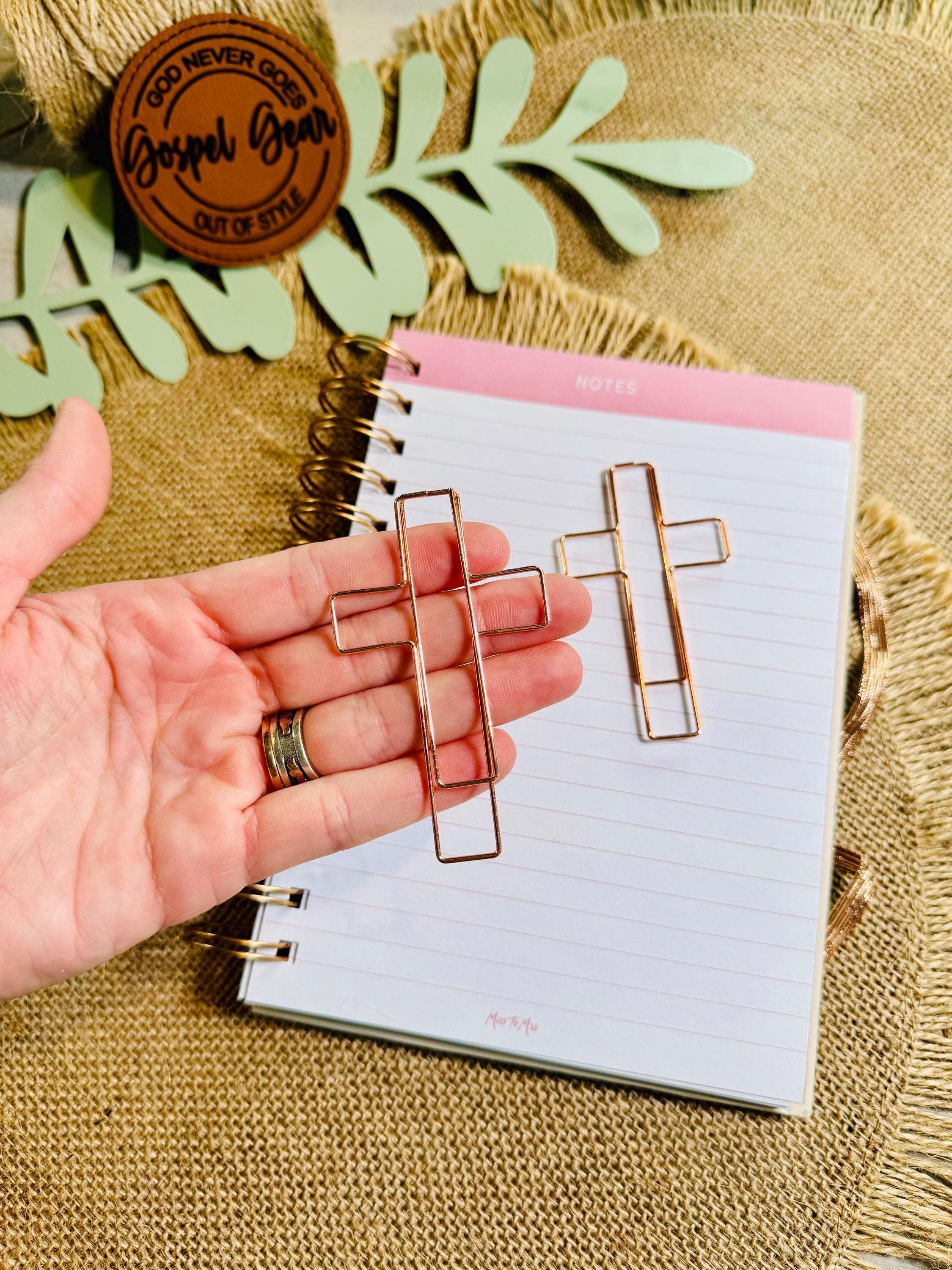 Large Cross Paperclip Bookmark