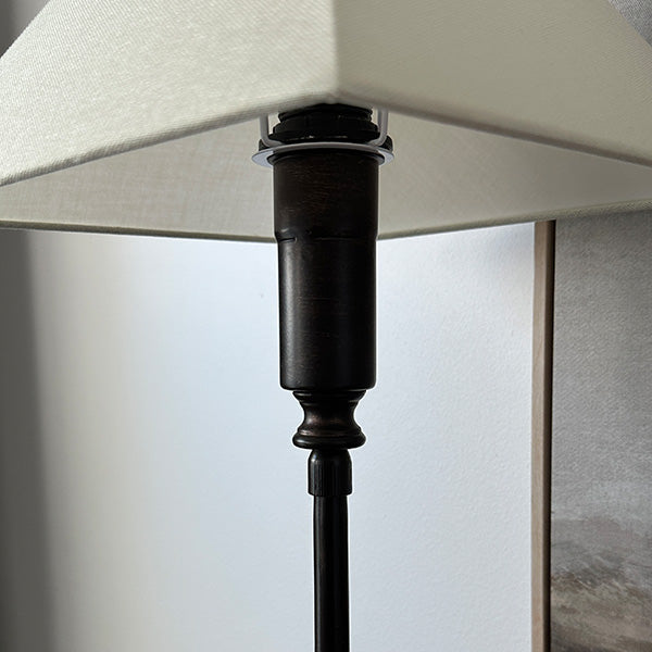 Classic Bronze & Ivory Adjustable Table Lamp