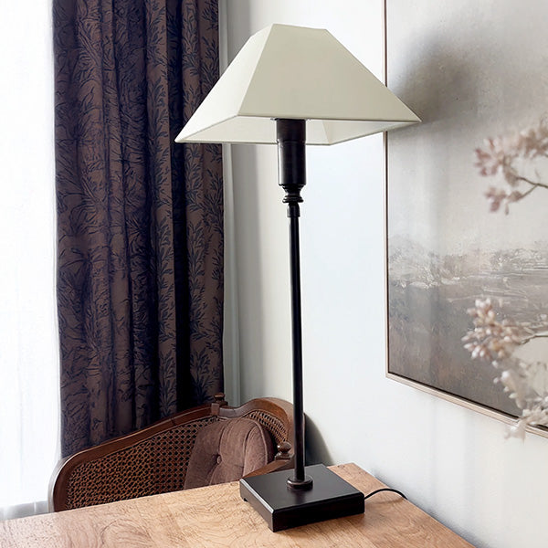 Classic Bronze & Ivory Adjustable Table Lamp