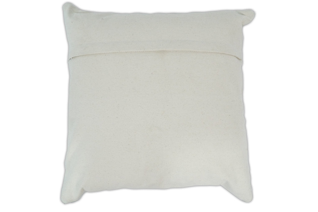 Modern Geometric Silver and Ivory Striped GENUINE LEATHER Pillow