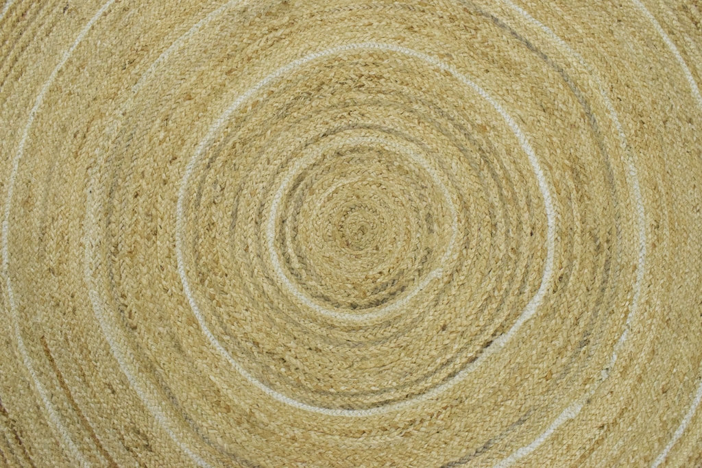 100% ALL NATURAL FIBER HAND BRAIDED BOHO ROUND JUTE RUG