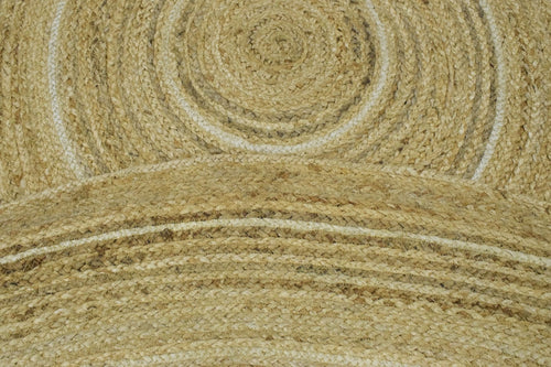 100% ALL NATURAL FIBER HAND BRAIDED BOHO ROUND JUTE RUG