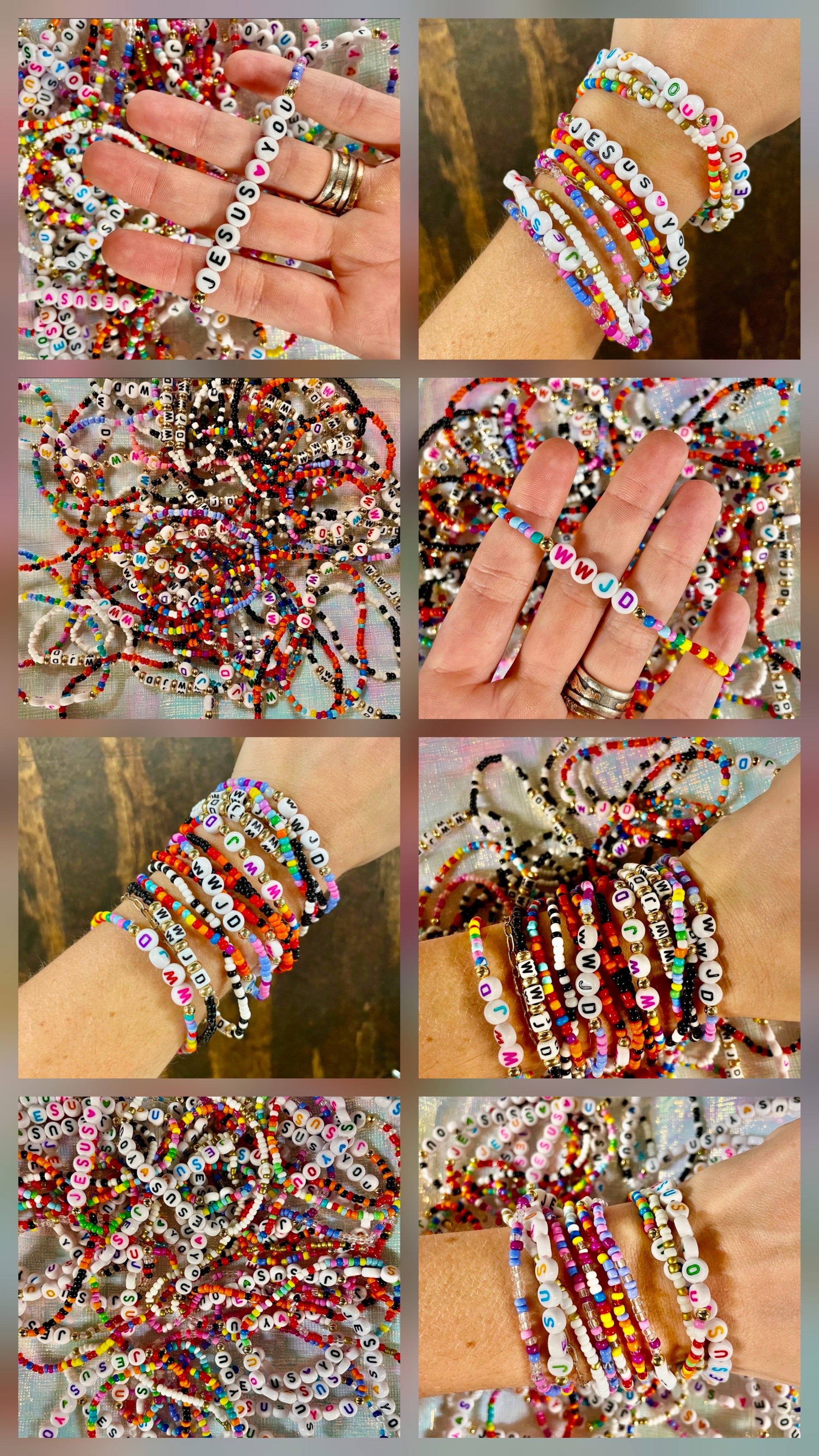 Jesus Stackable Beaded  Friendship Bracelets