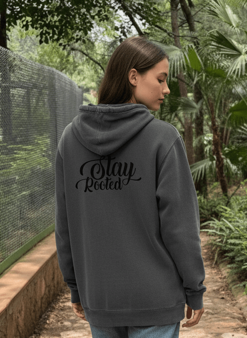 Stay Rooted Unisex Pigment-Dyed Hoodie