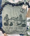 "The Devil Can Scrap" Western Christian Desert Graphic Tee