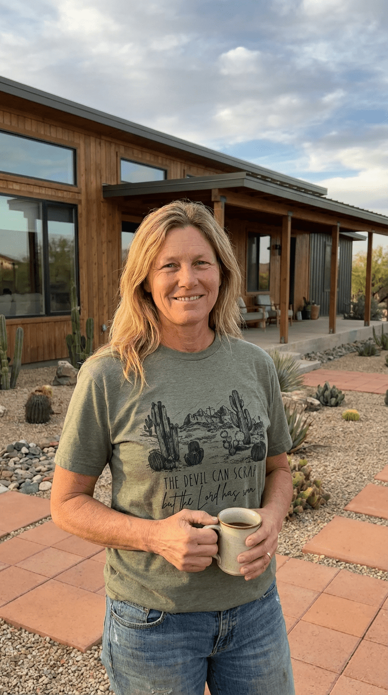 "The Devil Can Scrap" Western Christian Desert Graphic Tee