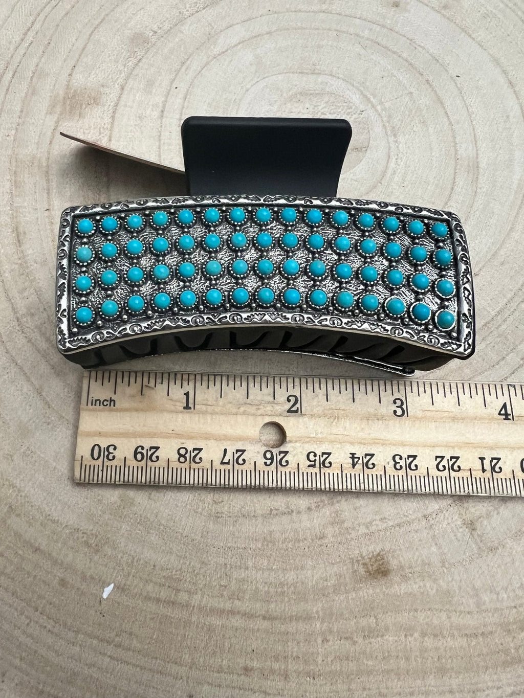 Western Faux Turquoise Cluster Hair Claw Clip